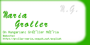 maria groller business card